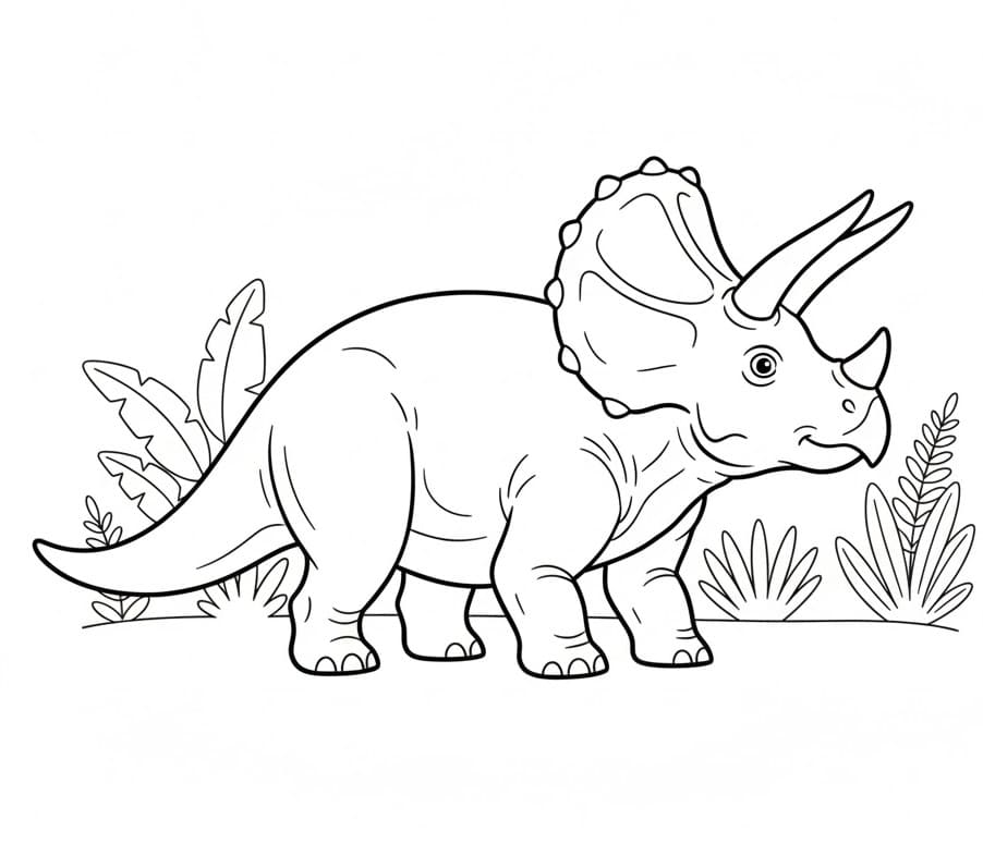 Kostenlose Triceratops Ausmalvorlagen ausmalbilder