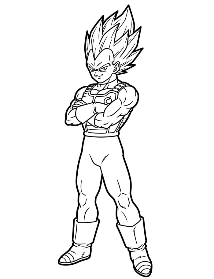 Kostenlose Vegeta für Kinder ausmalbilder