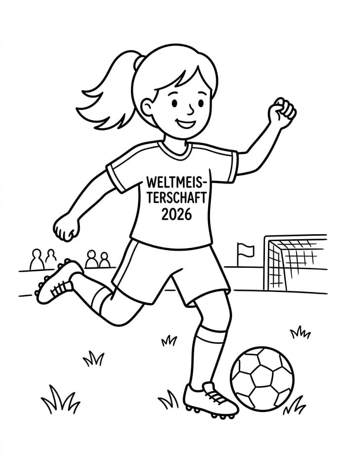 Kostenlose Weltmeisterschaft 2026 Ausmalvorlagen ausmalbilder