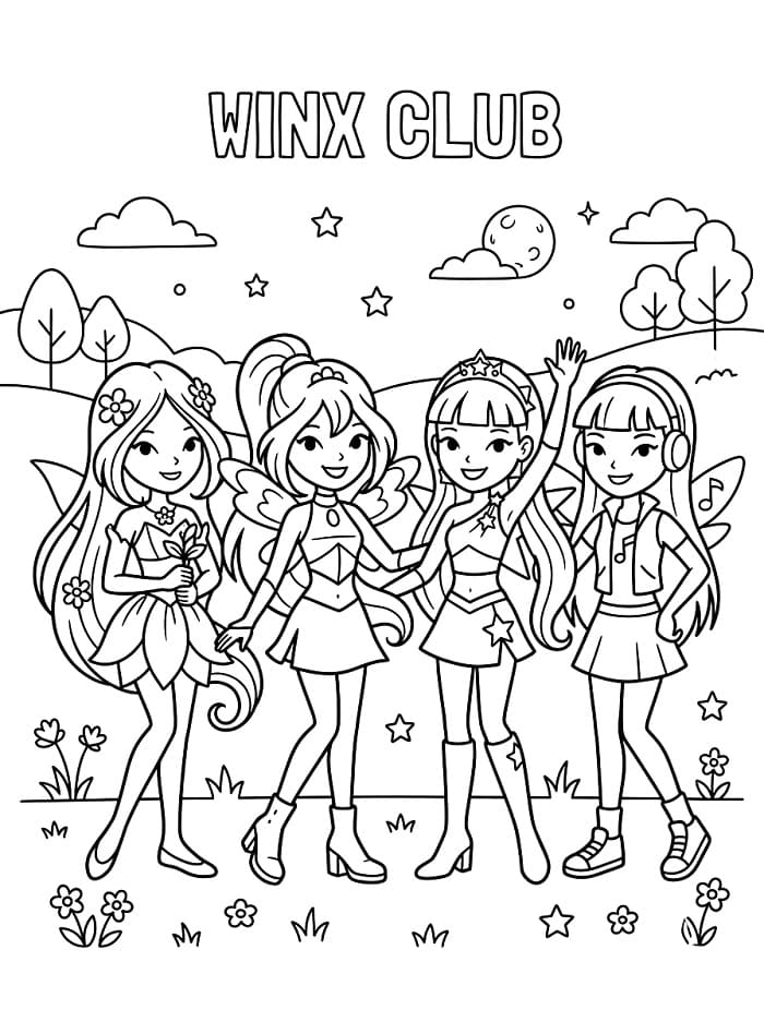 Kostenlose Winx-Club-Ausmalbilder ausmalbilder