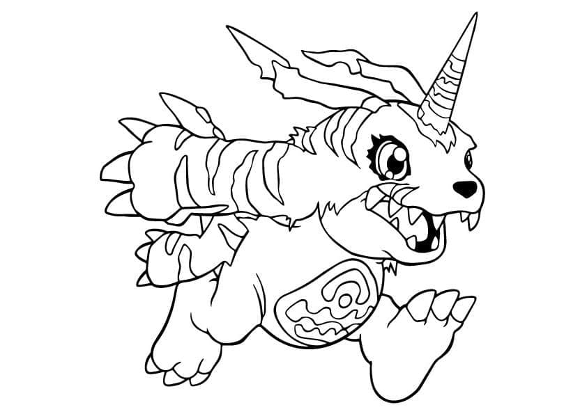 Kostenlose ausdruckbare Digimon-Malvorlage ausmalbilder