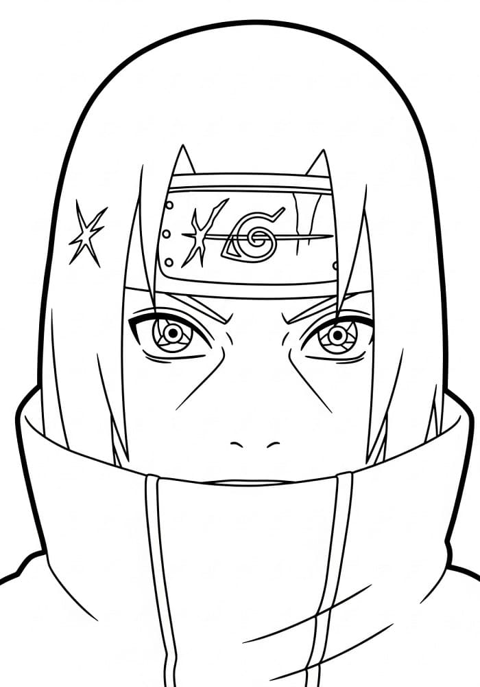 Kostenlose ausdruckbare Itachi-Malvorlage ausmalbilder