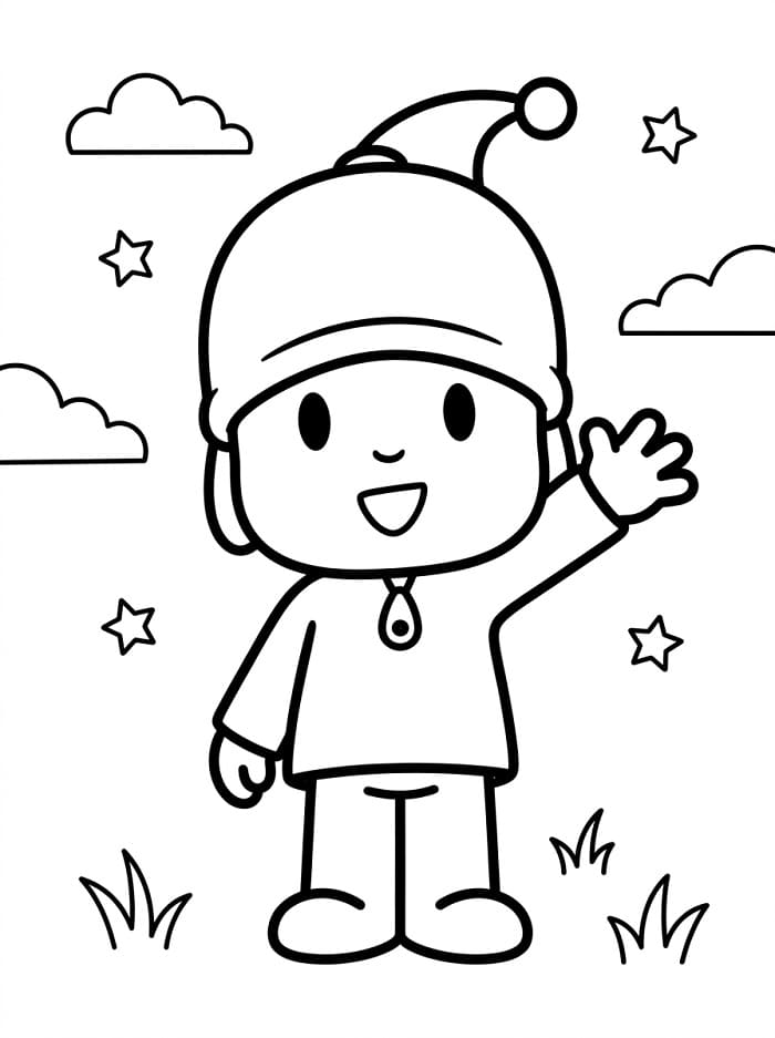 Kostenlose ausdruckbare Pocoyo ausmalbilder