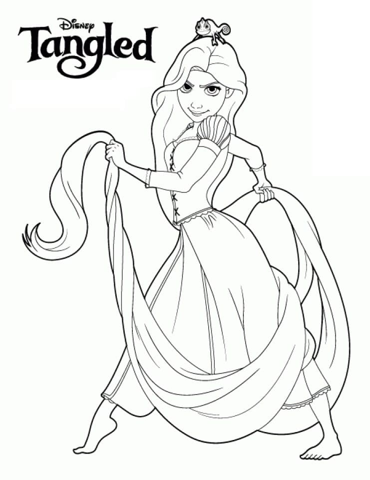 Kostenlose ausdruckbare Rapunzel ausmalbilder