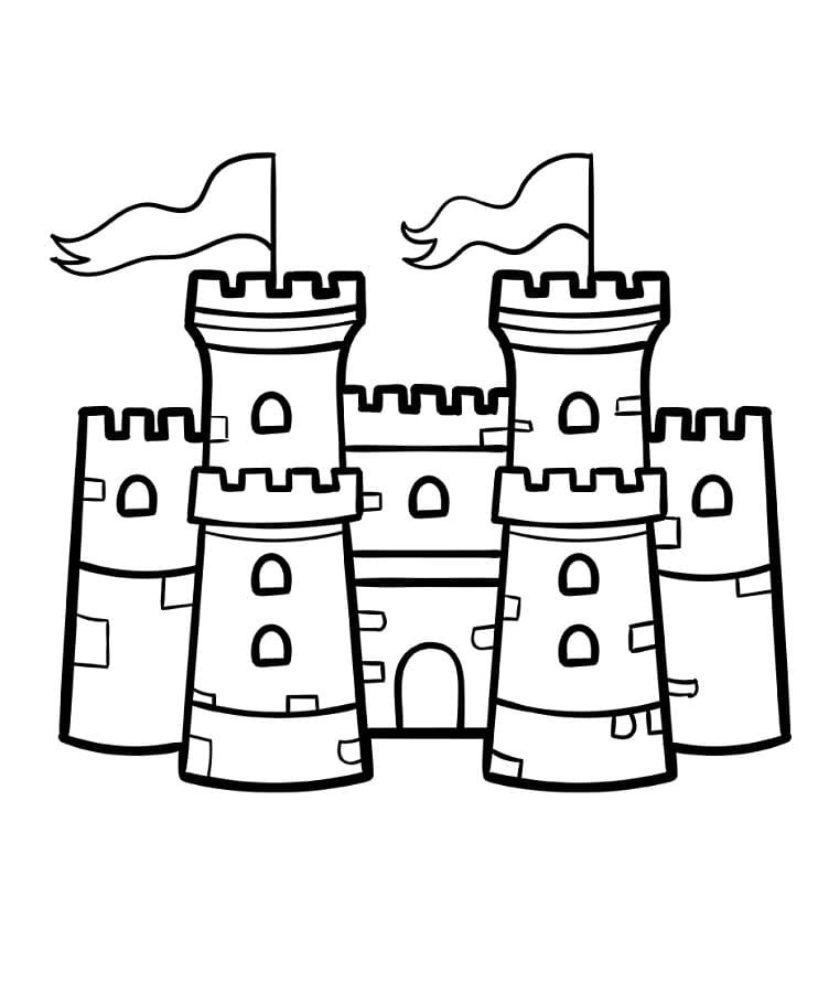 Kostenlose ausdruckbare Schloss ausmalbilder