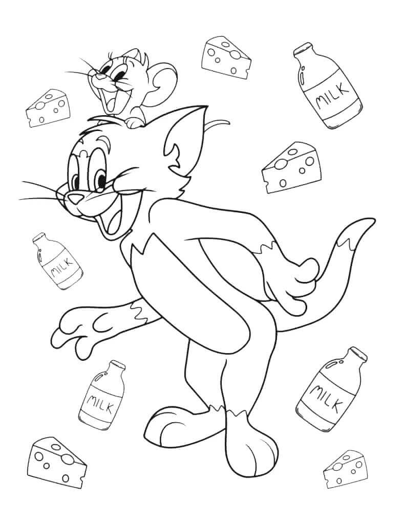 Kostenlose ausdruckbare Tom und Jerry ausmalbilder