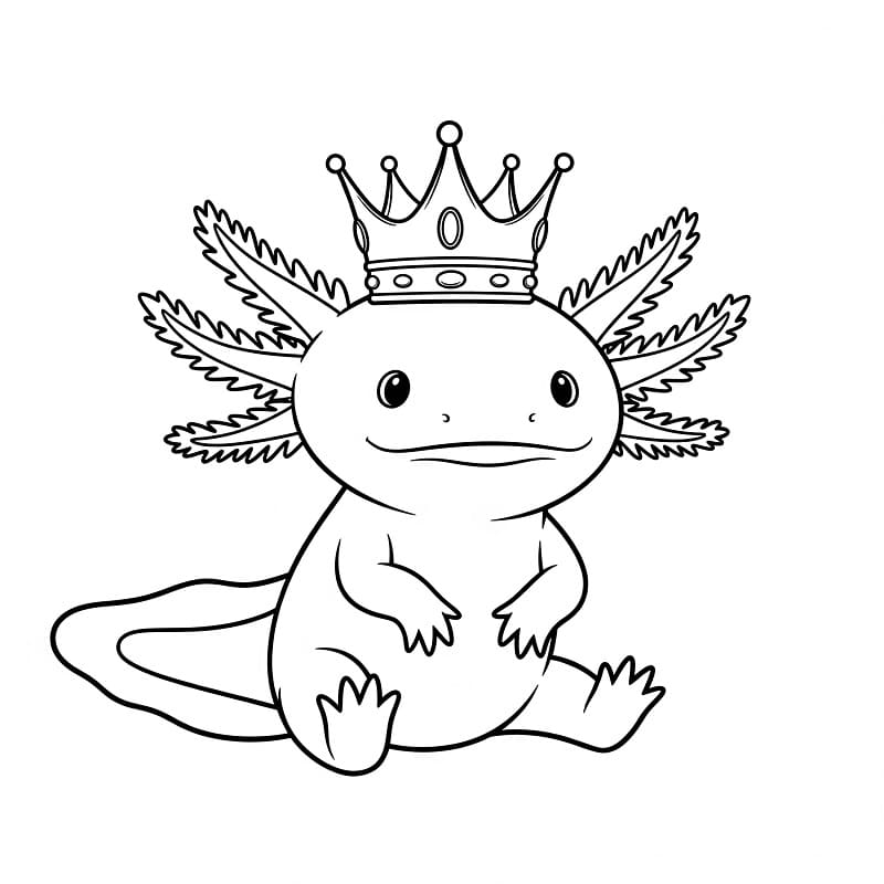 Kostenloser Axolotl für Kinder ausmalbilder