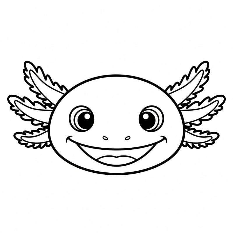 Kostenloser Axolotl ausmalbilder
