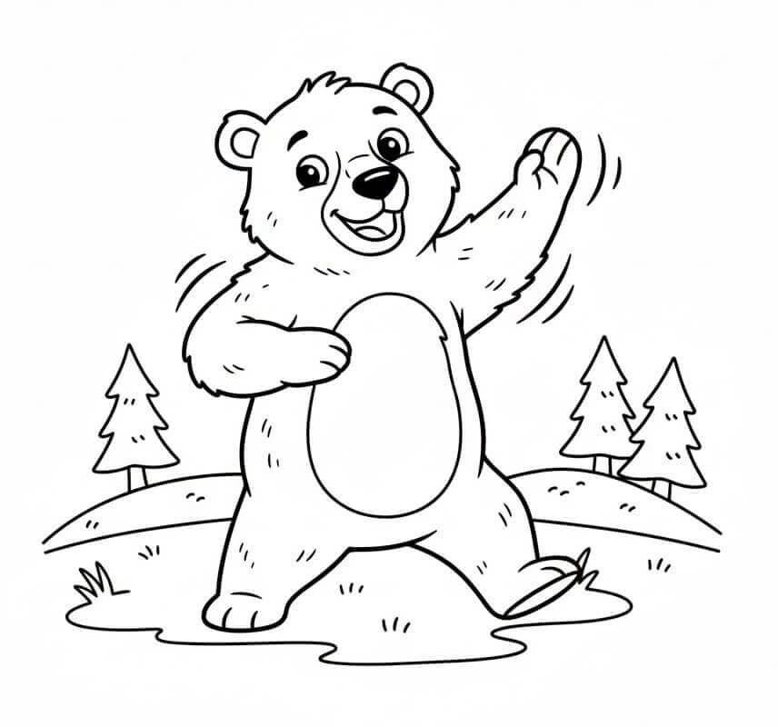 Kostenloser Bär ausmalbilder