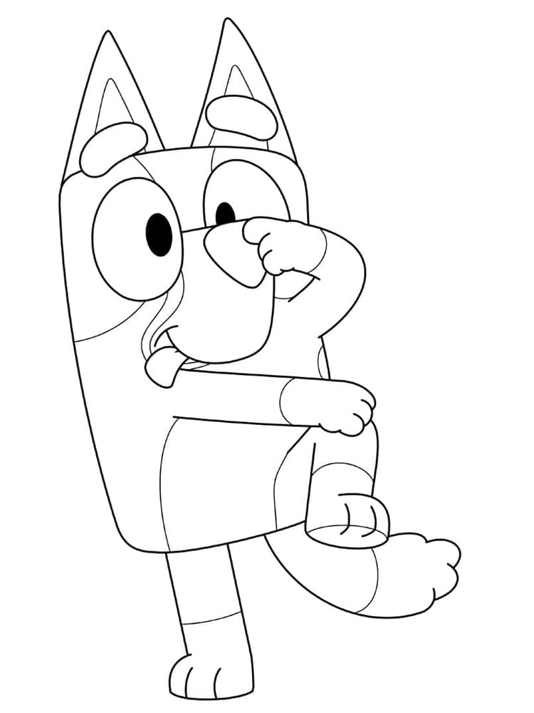 Kostenloser Bluey für Kinder ausmalbilder