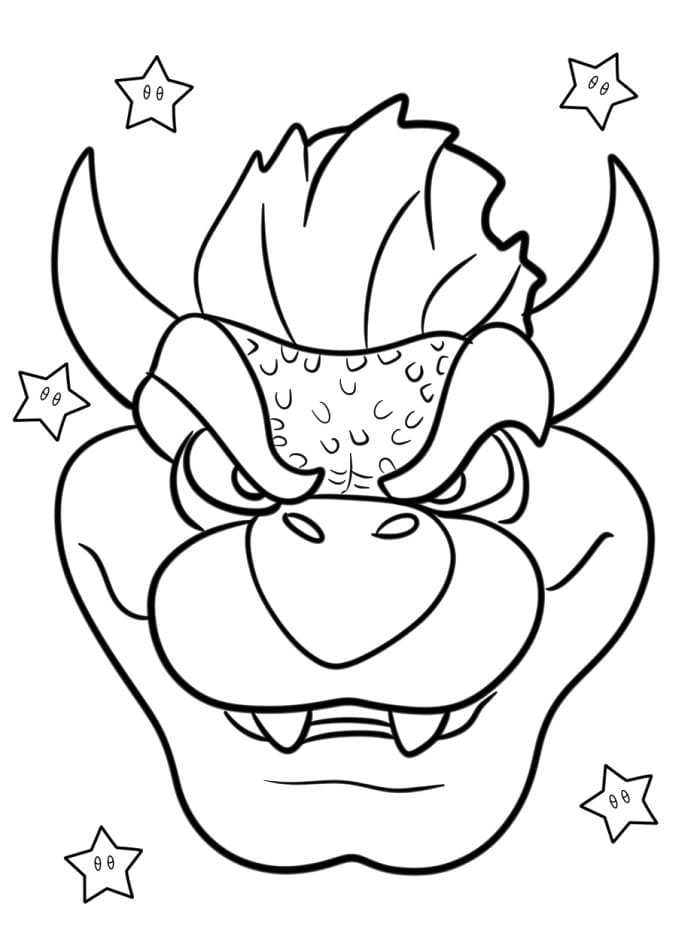 Kostenloser Bowser für Kinder ausmalbilder