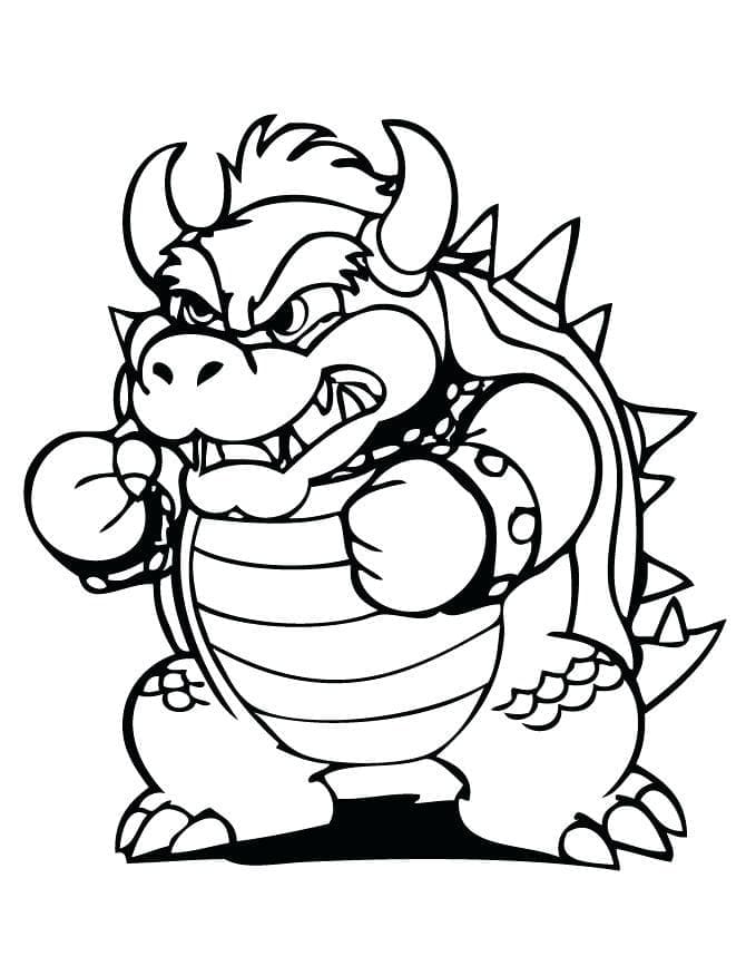 Kostenloser Bowser zum Drucken ausmalbilder