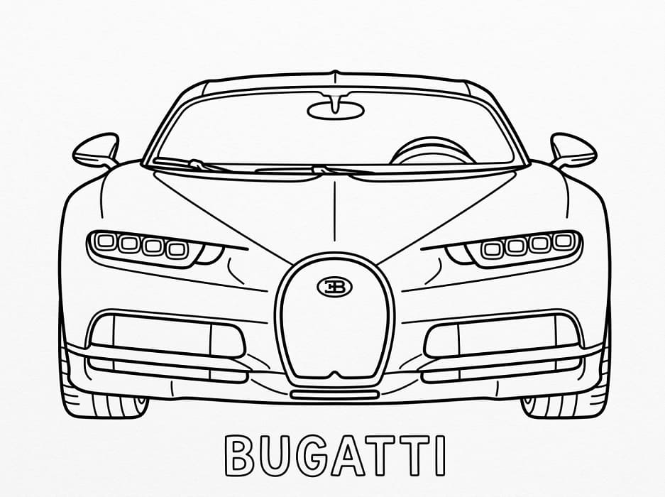 Kostenloser Bugatti zum Ausdrucken ausmalbilder