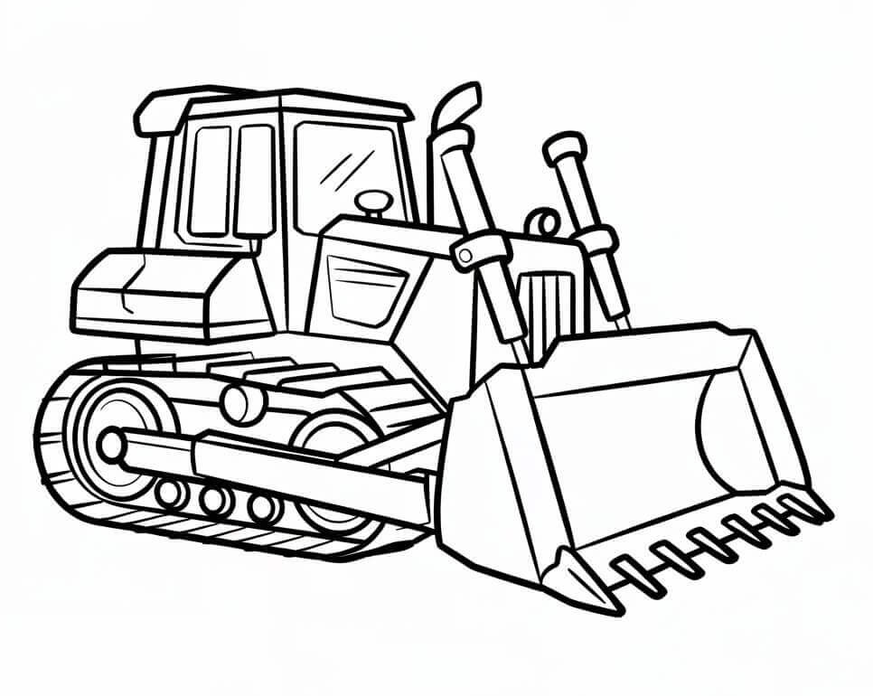 Kostenloser Bulldozer ausmalbilder