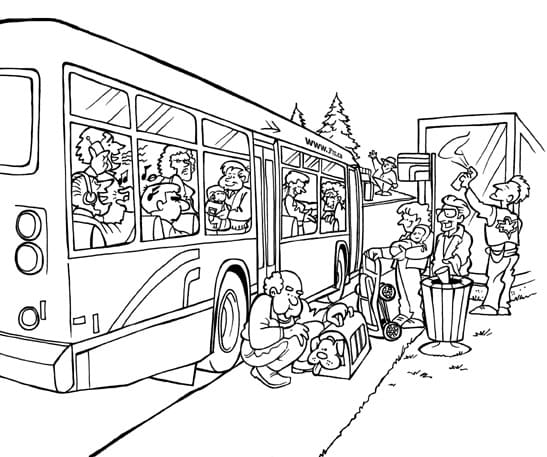 Kostenloser Bus zum Ausdrucken ausmalbilder