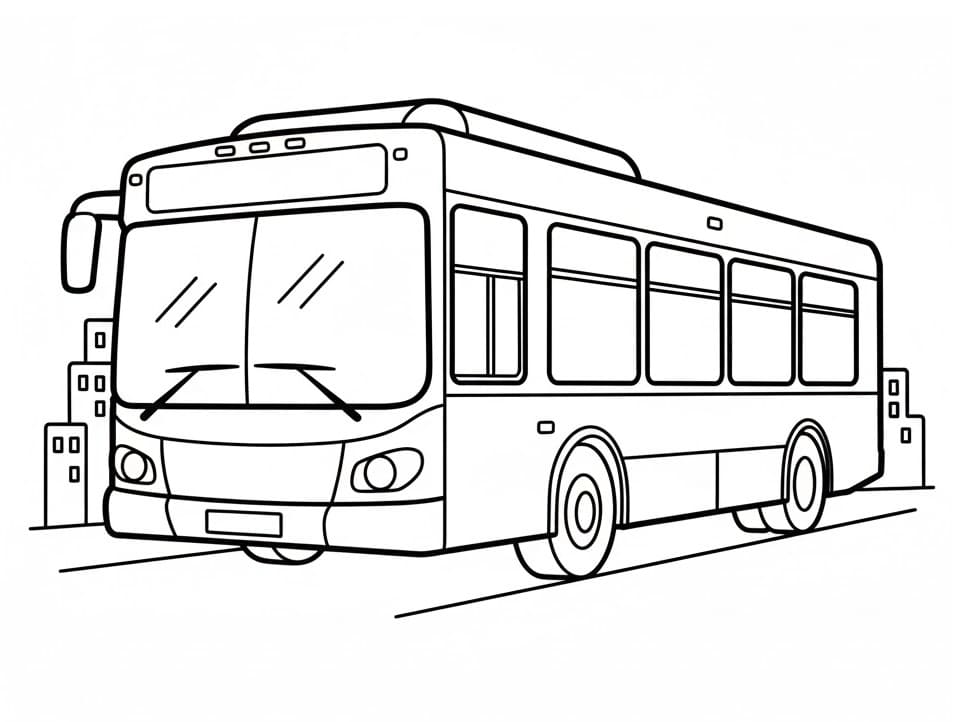 Kostenloser Bus ausmalbilder