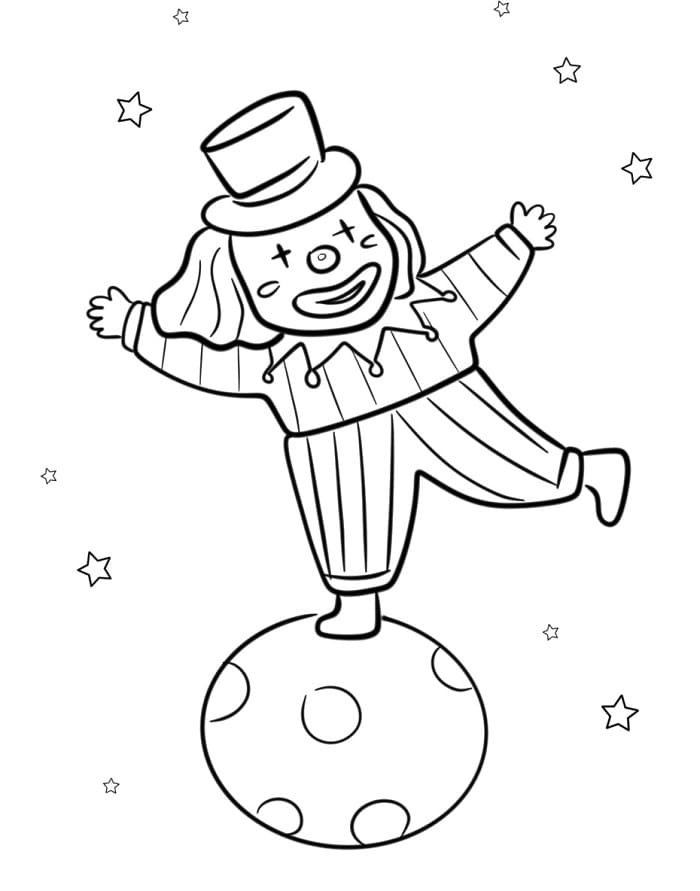 Kostenloser Clown ausmalbilder