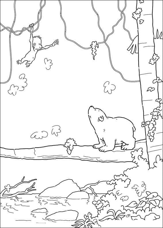 Kostenloser Der kleine Eisbär zum Drucken ausmalbilder