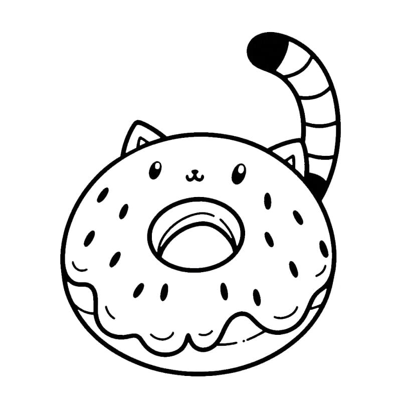 Kostenloser Donut ausmalbilder