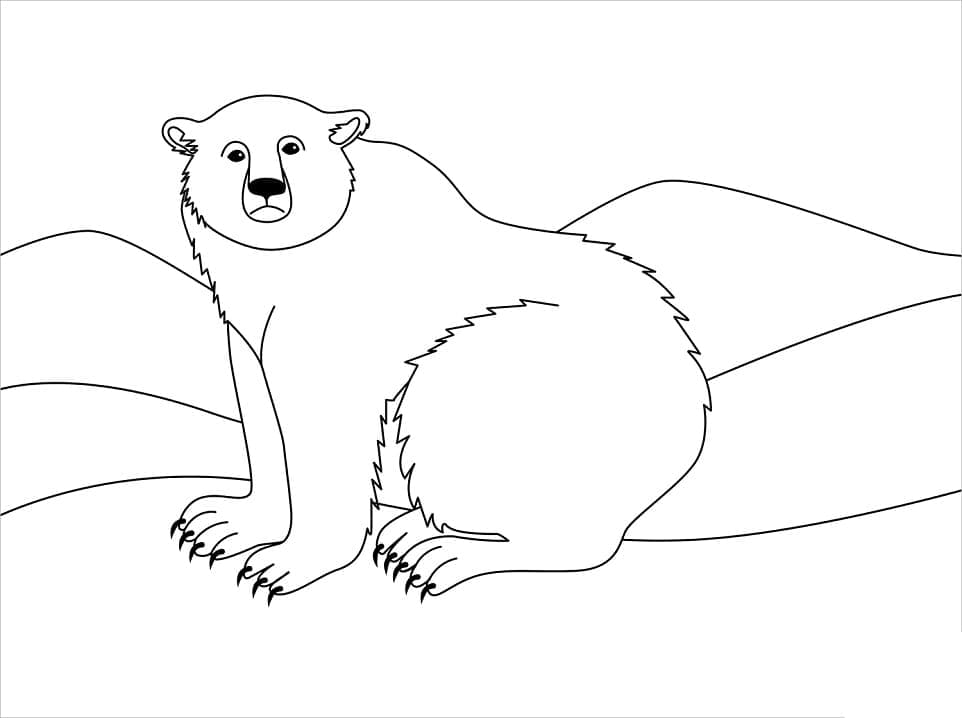 Kostenloser Eisbär zum Ausdrucken ausmalbilder