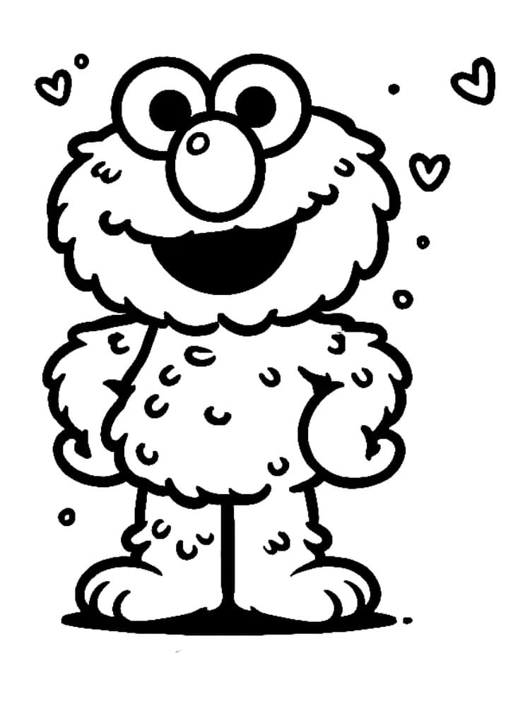 Kostenloser Elmo für Kinder ausmalbilder