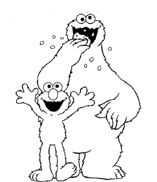 Kostenloser Elmo ausmalbilder