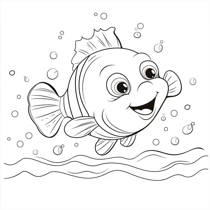 Kostenloser Fisch für Kinder ausmalbilder