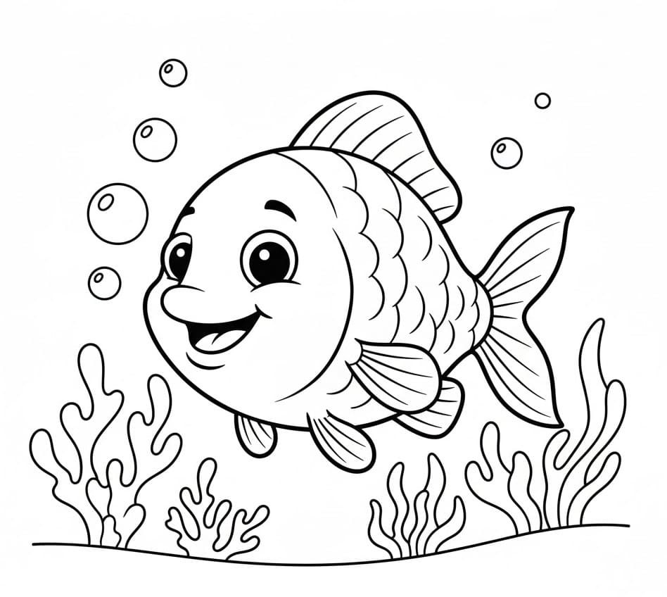 Kostenloser Fisch ausmalbilder