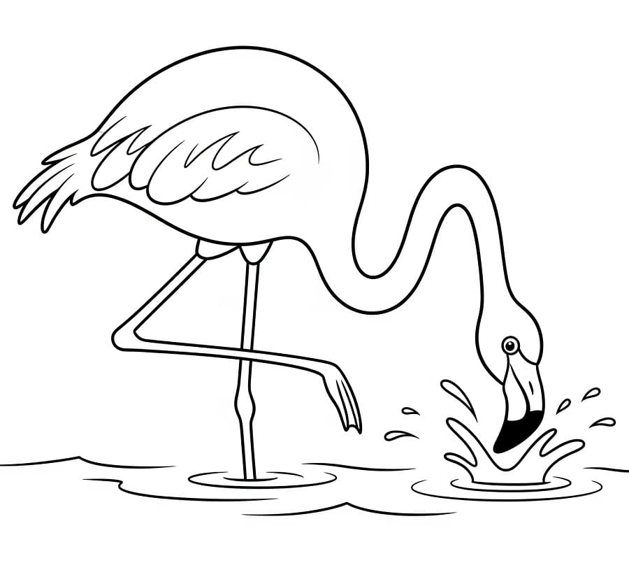 Kostenloser Flamingo für Kinder ausmalbilder