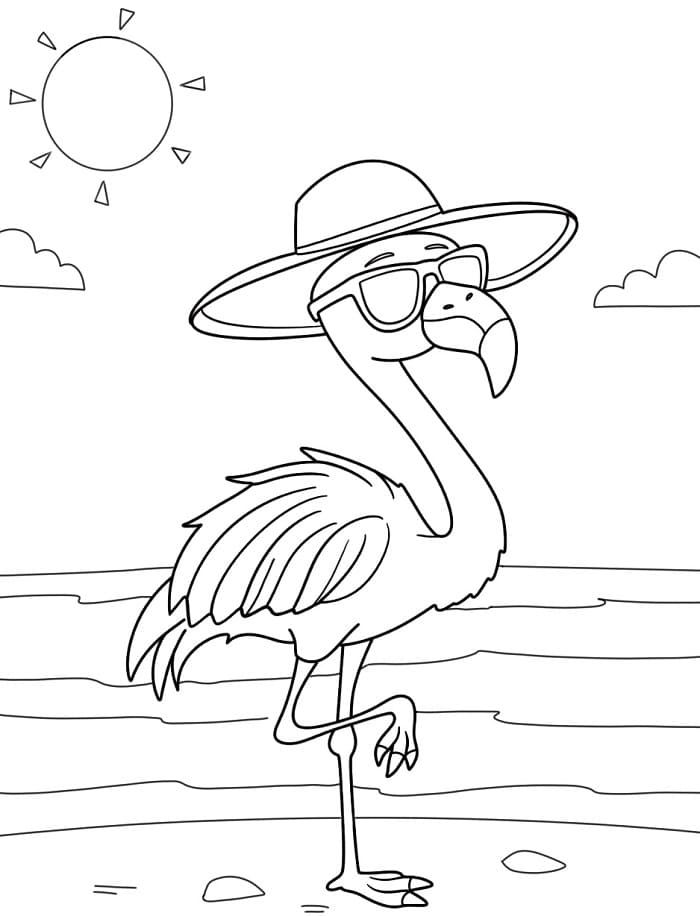 Flamingo ausmalbilder