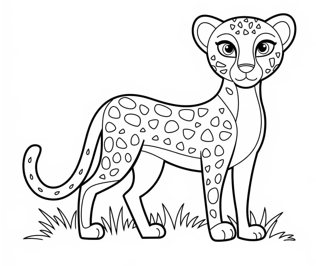 Kostenloser Gepard zum Ausdrucken ausmalbilder