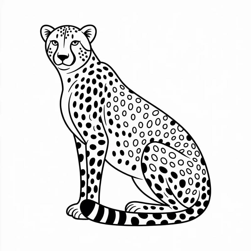 Kostenloser Gepard ausmalbilder