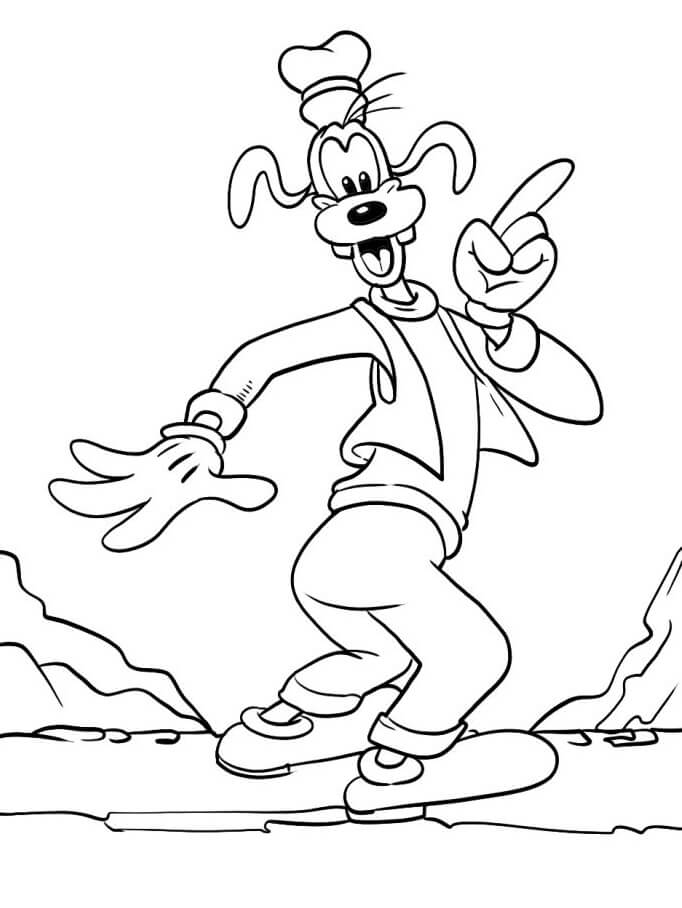Kostenloser Goofy zum Ausdrucken ausmalbilder