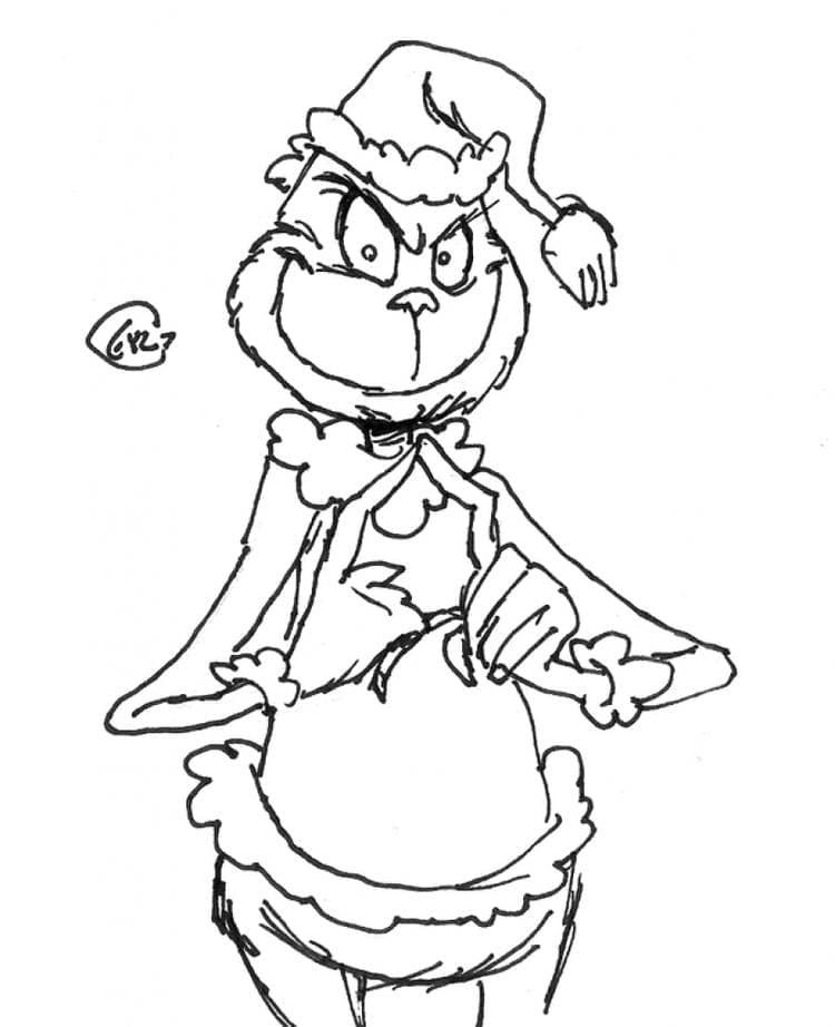 Kostenloser Grinch zum Drucken ausmalbilder