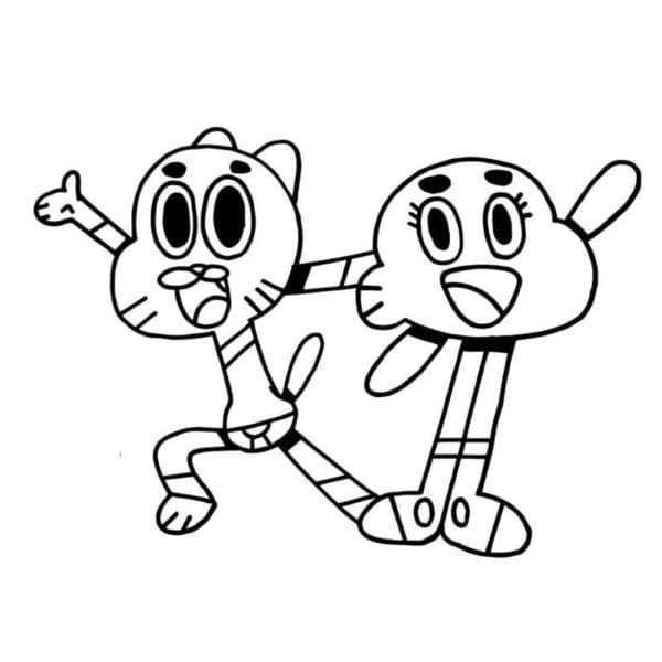 Kostenloser Gumball für Kinder ausmalbilder