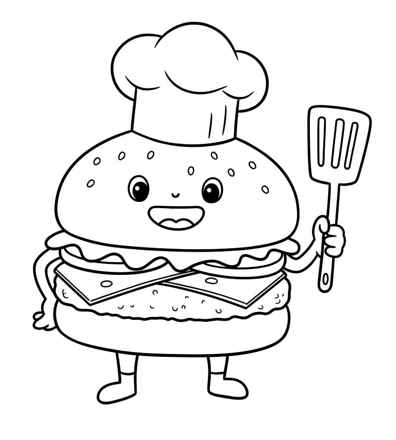 Kostenloser Hamburger ausmalbilder