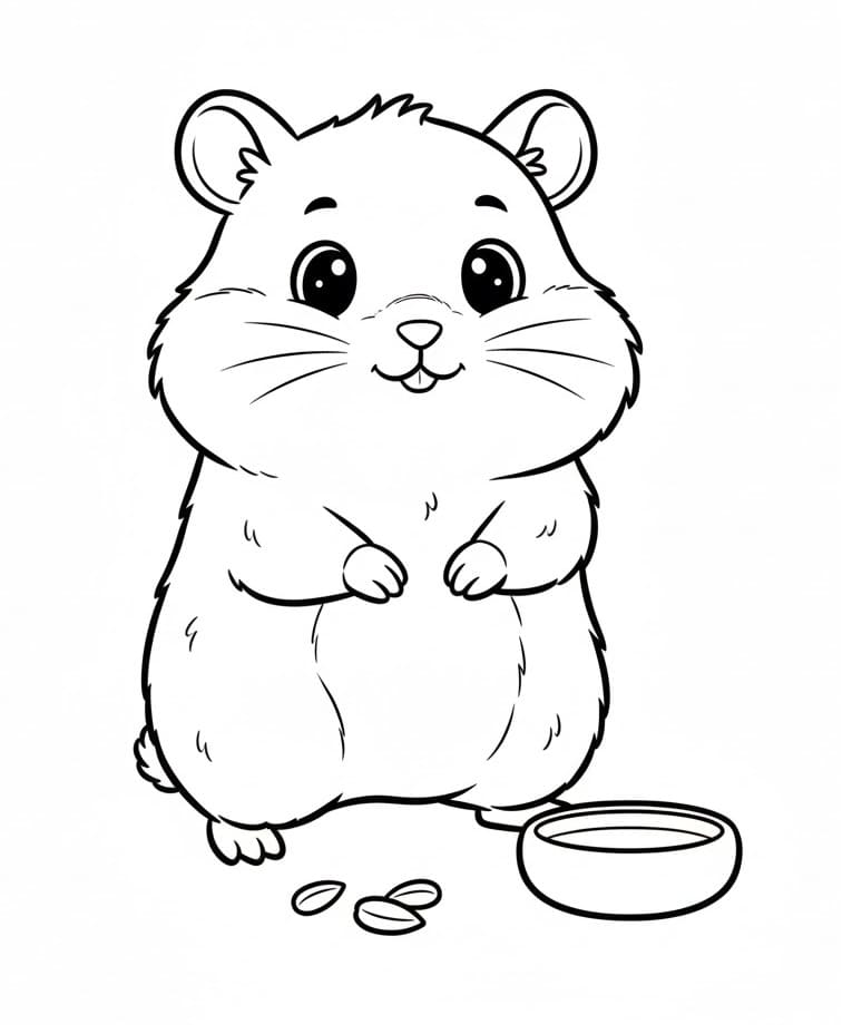 Kostenloser Hamster für Kinder ausmalbilder