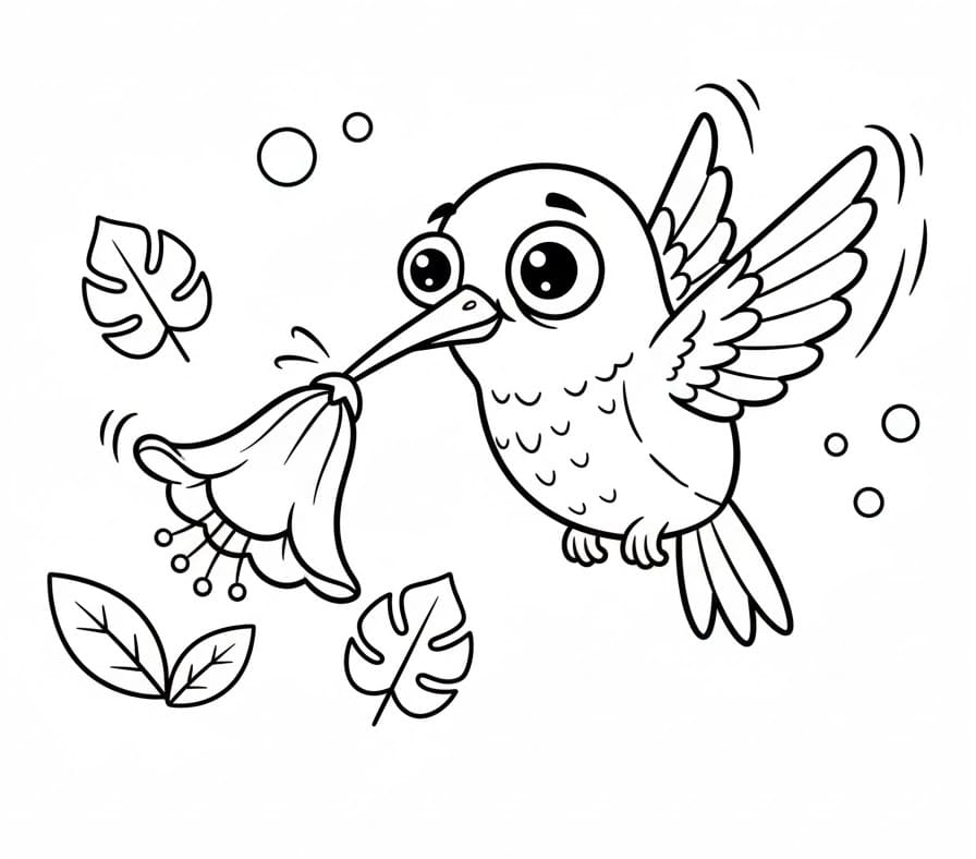 Kostenloser Kolibri ausmalbilder
