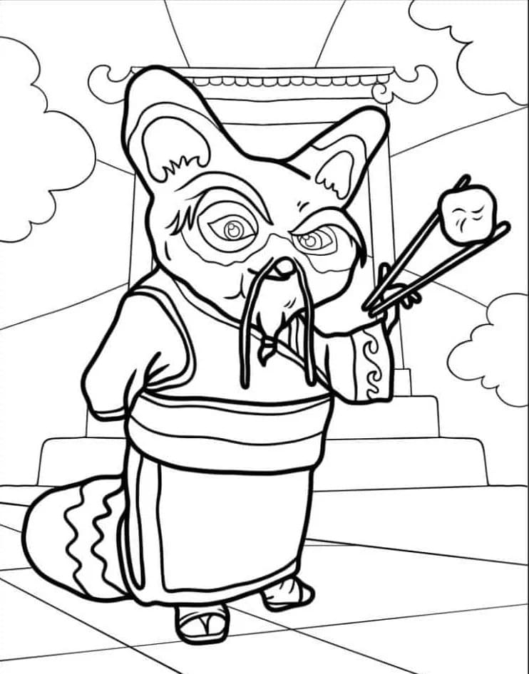 Kostenloser Kung Fu Panda für Kinder ausmalbilder