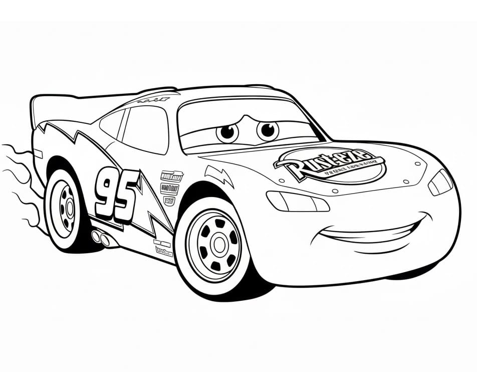 Kostenloser Lightning McQueen für Kinder ausmalbilder