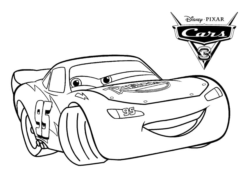 Kostenloser Lightning McQueen zum Ausdrucken ausmalbilder