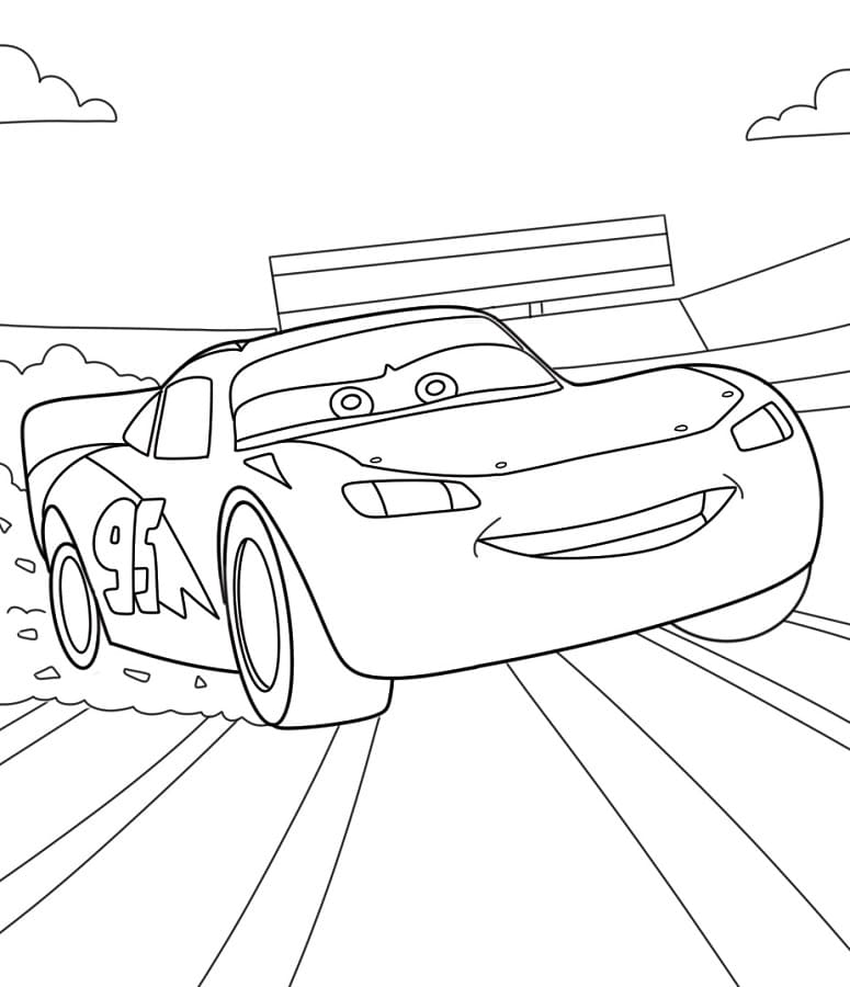 Kostenloser Lightning McQueen ausmalbilder
