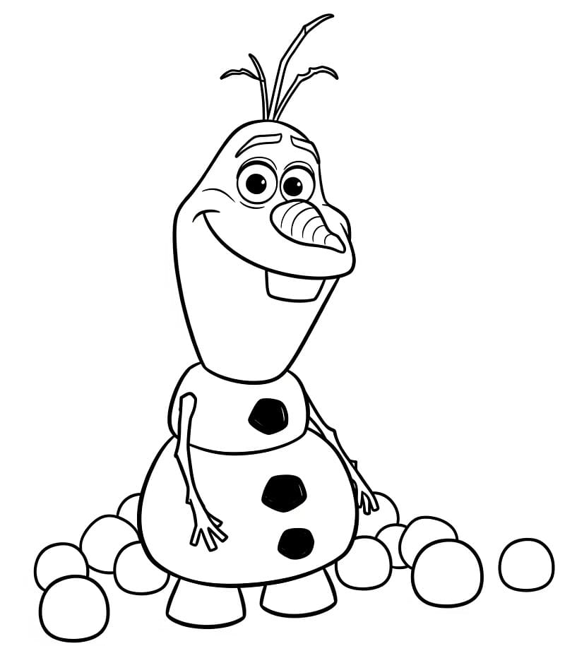 Kostenloser Olaf für Kinder ausmalbilder
