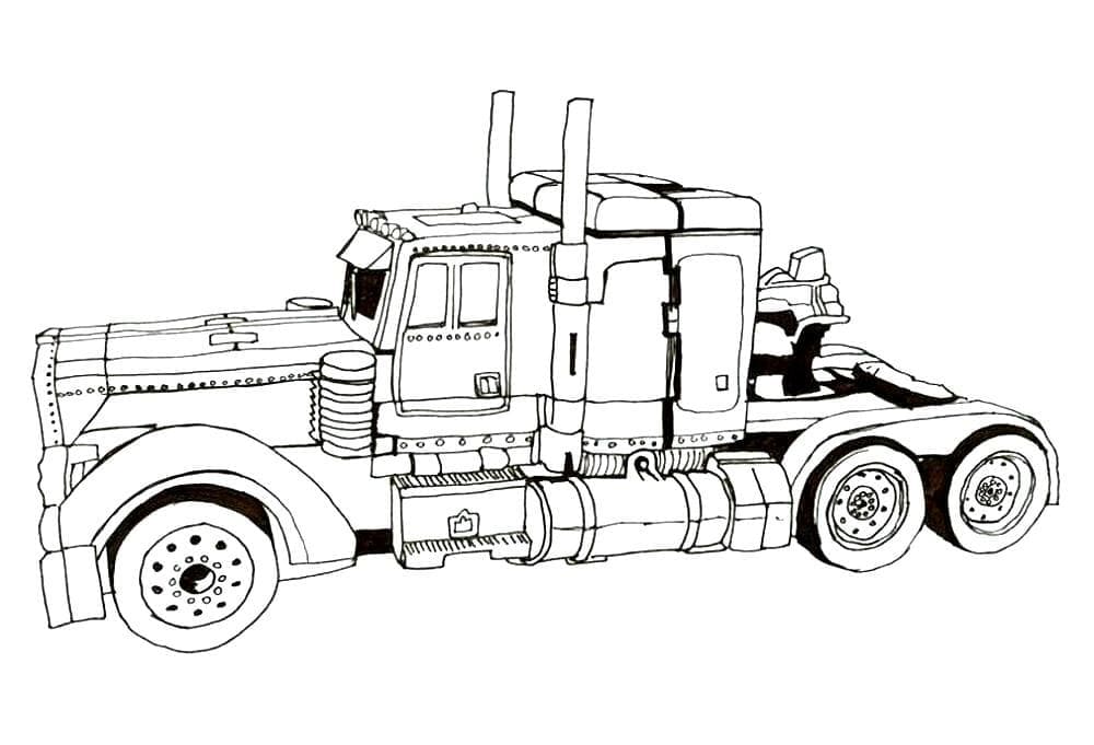 Kostenloser Optimus Prime für Kinder ausmalbilder