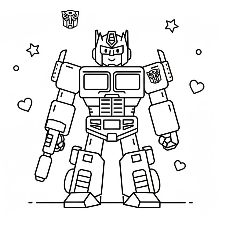 Kostenloser Optimus Prime ausmalbilder