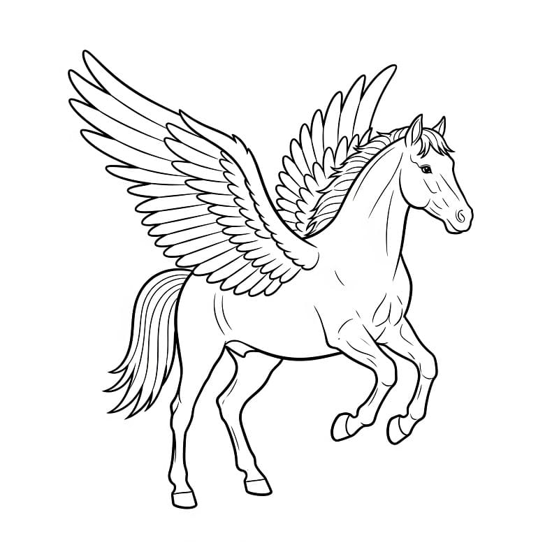 Kostenloser Pegasus ausmalbilder