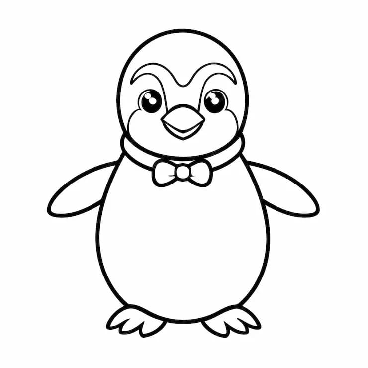 Kostenloser Pinguin ausmalbilder