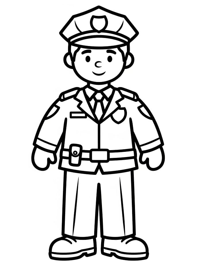 Kostenloser Polizist zum Ausdrucken ausmalbilder