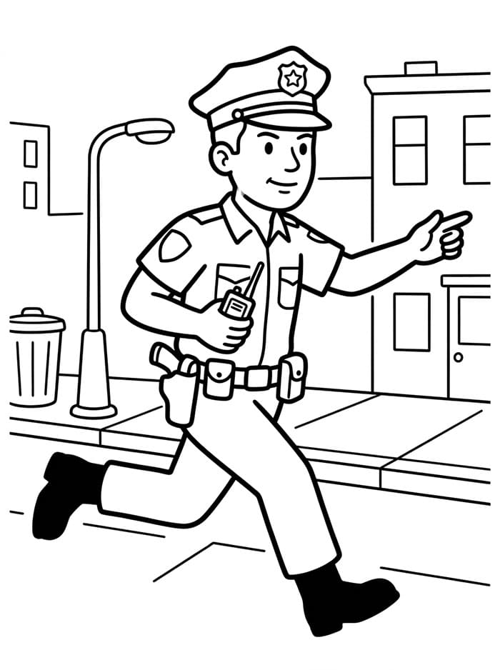 Kostenloser Polizist ausmalbilder