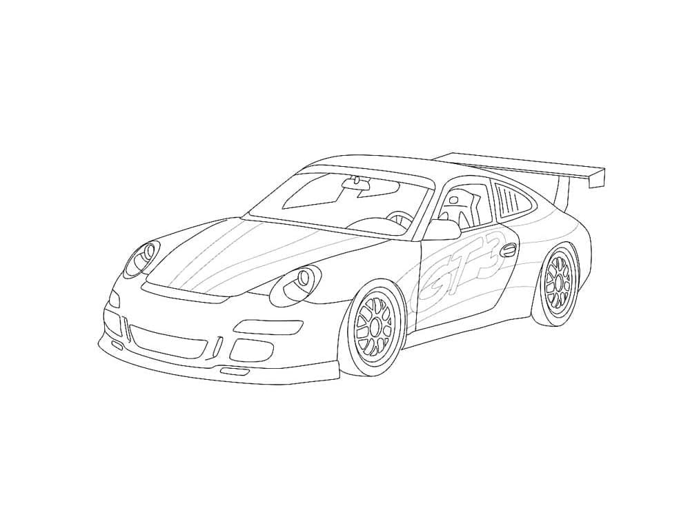 Kostenloser Porsche zum Ausdrucken ausmalbilder